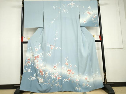 平和屋着物●訪問着　枝花文　暈し染め　金彩　正絹　逸品　AABG3510cs