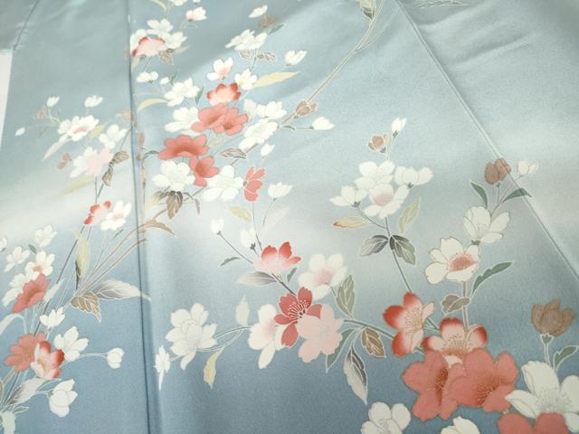 平和屋着物●訪問着　枝花文　暈し染め　金彩　正絹　逸品　AABG3510cs