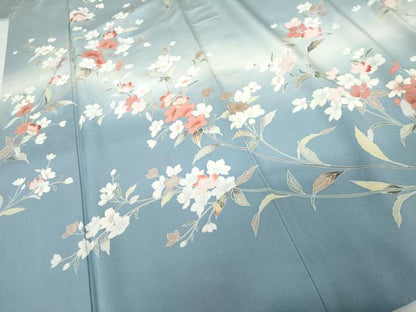 平和屋着物●訪問着　枝花文　暈し染め　金彩　正絹　逸品　AABG3510cs