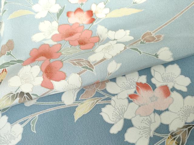 平和屋着物●訪問着　枝花文　暈し染め　金彩　正絹　逸品　AABG3510cs