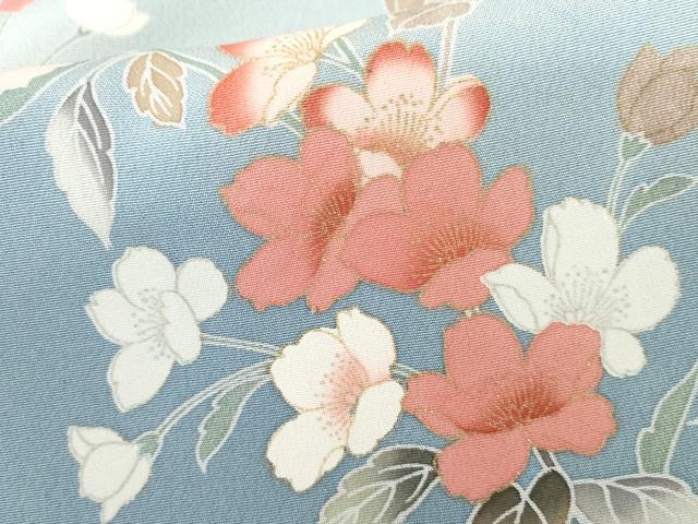平和屋着物●訪問着　枝花文　暈し染め　金彩　正絹　逸品　AABG3510cs