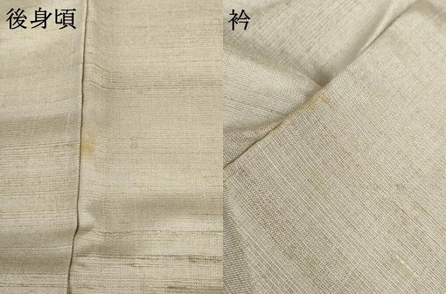 平和屋着物●インド・アッサム　野蚕糸　手織　ムガシルク　紬　色無地　霞色　正絹　逸品　AABG3512cs