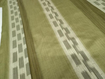 平和屋着物●ぜんまい紬　間道　正絹　逸品　AABG3516cs