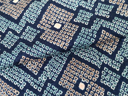 平和屋着物●上質な小紋　総絞り　松皮菱文　高島屋扱い　正絹　逸品　AABG3518cs