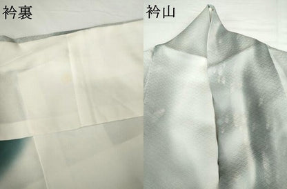 平和屋着物●染色家 岩浅公展　小紋　霞流水文　暈し染め　正絹　逸品　AABG3519cs