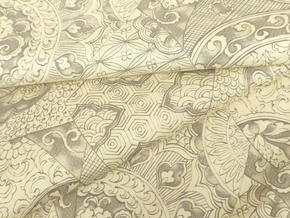 平和屋着物●本場大島紬　染大島　切嵌吉祥花文　正絹　逸品　AABG3528cs