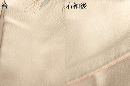 平和屋着物●十日町老舗ブランド　吉澤友禅　吾妻徳穂　訪問着　刺繍　花鈴文　金彩　正絹　逸品　AABG3532cs