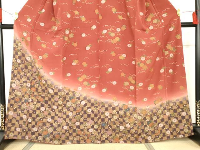 平和屋着物●訪問着　花蝶芝文　暈し染め　正絹　逸品　未使用　AABG3533cs