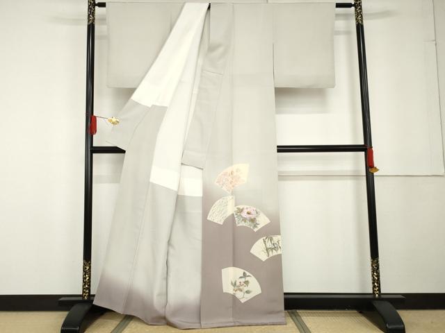 平和屋着物▼豪華色留袖 作家物 地紙草花文 暈し染め 正絹 逸品 AABG3550cs