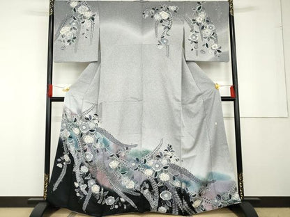 平和屋着物●訪問着　作家物　孝美　辻が花　暈し染め　正絹　逸品　AABG3553cs