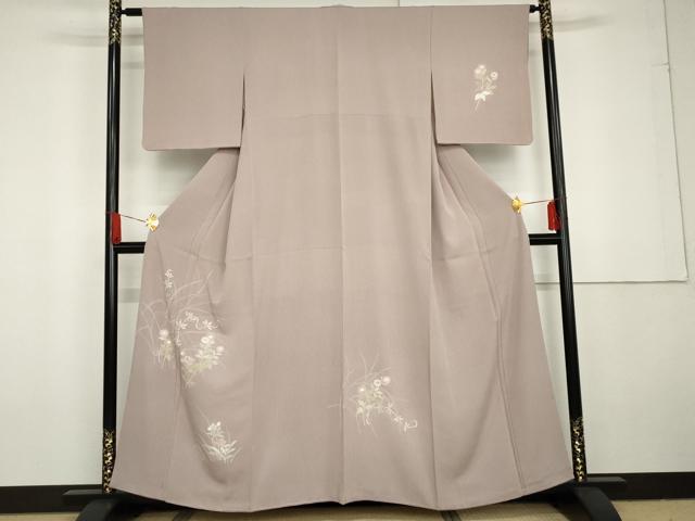 平和屋着物●訪問着　友禅　枝花文　金彩　正絹　逸品　AABG3556cs