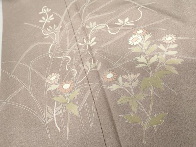平和屋着物●訪問着　友禅　枝花文　金彩　正絹　逸品　AABG3556cs