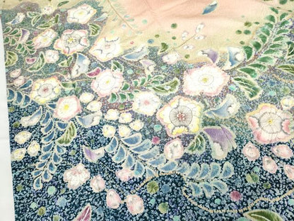 平和屋着物●訪問着　辻が花　暈し染め　鈴乃屋扱い　正絹　逸品　AABG3559cs