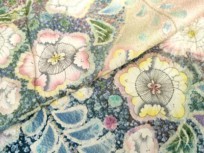 平和屋着物●訪問着　辻が花　暈し染め　鈴乃屋扱い　正絹　逸品　AABG3559cs