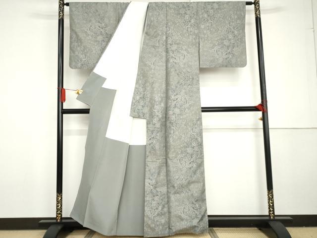 平和屋着物●都喜ヱ門　本場大島紬　カタス9マルキ　総絣　吉祥草花文　藤絹織物謹製　正絹　逸品　AABG3565cs