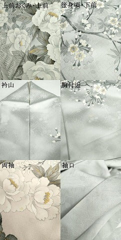 平和屋着物●訪問着　高橋一海　手描き　花車文　暈し染め　金彩　正絹　逸品　AABG3571cs