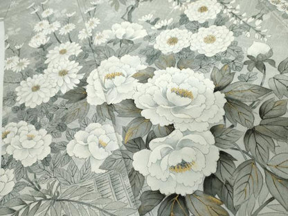 平和屋着物●訪問着　高橋一海　手描き　花車文　暈し染め　金彩　正絹　逸品　AABG3571cs