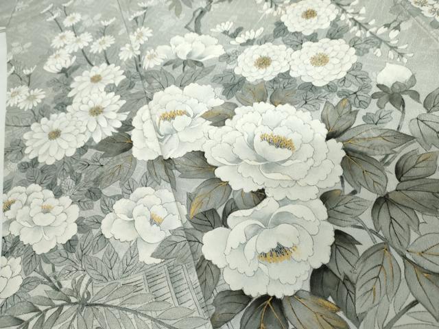 平和屋着物●訪問着　高橋一海　手描き　花車文　暈し染め　金彩　正絹　逸品　AABG3571cs