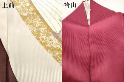 平和屋着物●豪華振袖　駒刺繍　枝垂れ桜文　金彩　正絹　逸品　AABG3576cs