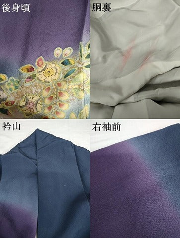 平和屋着物●訪問着　作家物　辻が花　暈し染め　金彩　正絹　逸品　AABG3581cs