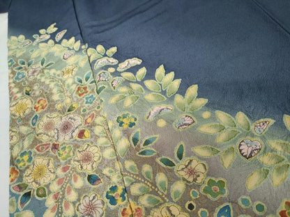 平和屋着物●訪問着　作家物　辻が花　暈し染め　金彩　正絹　逸品　AABG3581cs