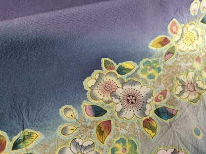 平和屋着物●訪問着　作家物　辻が花　暈し染め　金彩　正絹　逸品　AABG3581cs