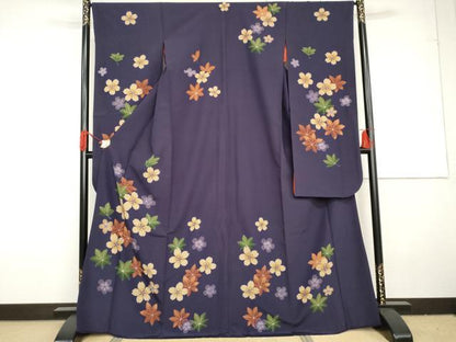 平和屋着物●豪華振袖　舞花文　正絹　逸品　AABG3582cs