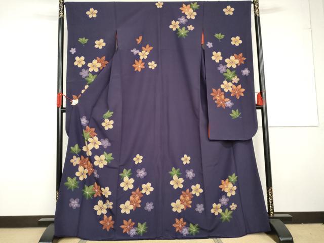 平和屋着物●豪華振袖　舞花文　正絹　逸品　AABG3582cs