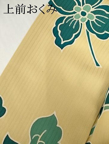 平和屋着物●上質な小紋　ろうけつ染　更紗花文　正絹　逸品　AABG3583cs