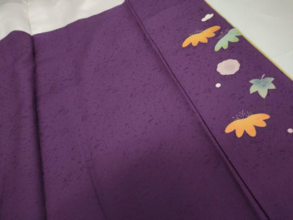 平和屋着物●豪華振袖　駒刺繍　松竹梅文　暈し染め　金彩　正絹　逸品　AABG3595cs