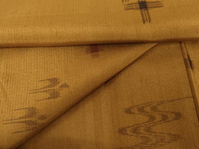 平和屋着物●上質な紬　琉球絣文様　正絹　逸品　AABG3599cs
