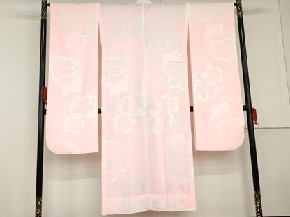 平和屋着物●振袖用長襦袢　無双仕立て　舞花地紋　暈し染め　広衿仕立て　洗える着物　AABG3602cs