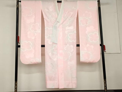 平和屋着物●振袖用長襦袢　無双仕立て　舞花地紋　暈し染め　広衿仕立て　洗える着物　AABG3602cs