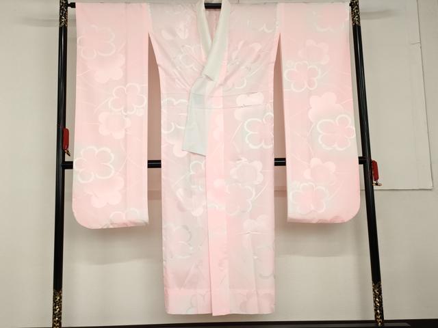 平和屋着物●振袖用長襦袢　無双仕立て　舞花地紋　暈し染め　広衿仕立て　洗える着物　AABG3602cs
