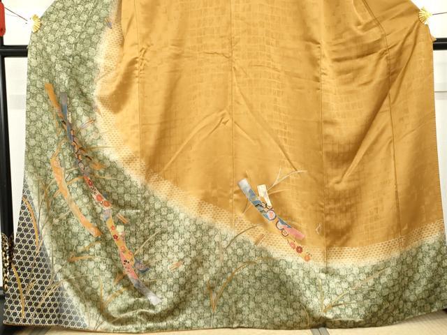 平和屋着物●訪問着　螺鈿　短冊吉祥花文　暈し染め　金彩　正絹　逸品　AABG3604cs