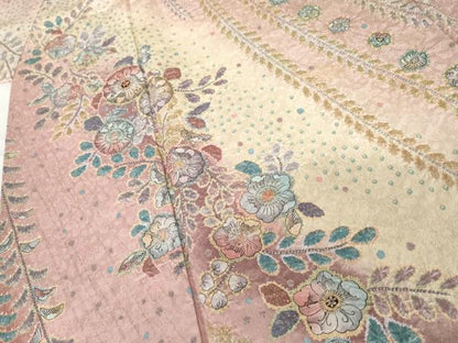 平和屋着物●訪問着　辻が花　暈し染め　金彩　正絹　逸品　AABG3605cs