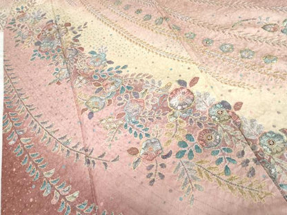 平和屋着物●訪問着　辻が花　暈し染め　金彩　正絹　逸品　AABG3605cs