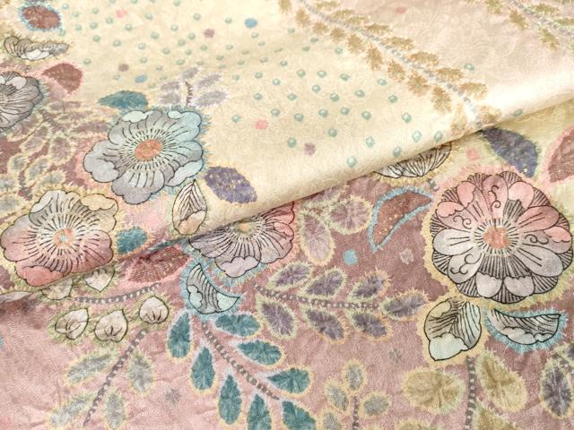 平和屋着物●訪問着　辻が花　暈し染め　金彩　正絹　逸品　AABG3605cs