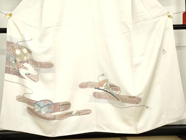 平和屋着物●染色作家　おだに武士　色留袖　手描き　翁　ますいわ屋扱い　正絹　逸品　AABG3607cs