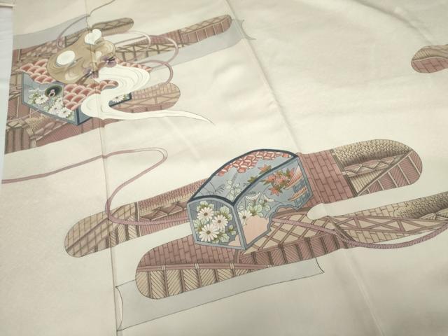 平和屋着物●染色作家　おだに武士　色留袖　手描き　翁　ますいわ屋扱い　正絹　逸品　AABG3607cs