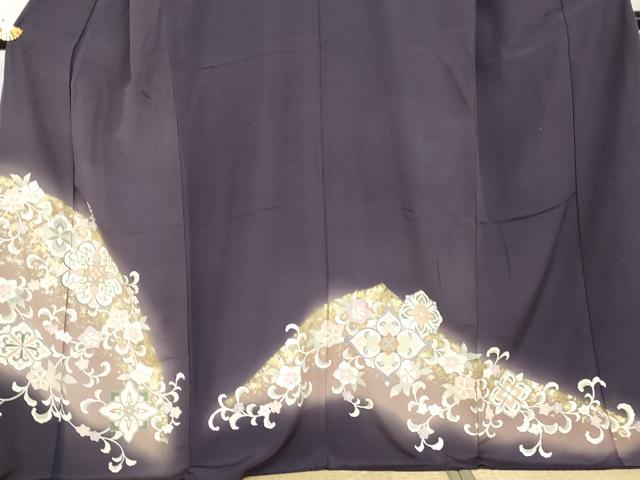 平和屋着物●色留訪問着　友禅　正倉院花唐草文　暈し染め　金彩　正絹　逸品　AABG3608cs