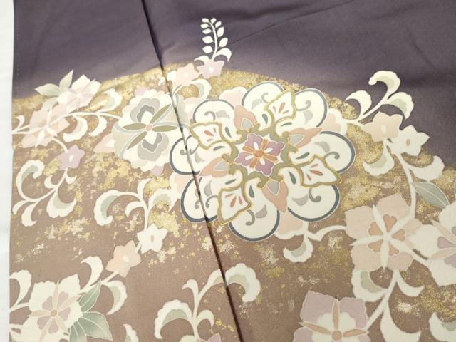 平和屋着物●色留訪問着　友禅　正倉院花唐草文　暈し染め　金彩　正絹　逸品　AABG3608cs