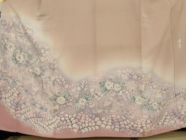 平和屋着物●本草木染作家　瑞鳳　訪問着　辻が花　絞り　暈し染め　正絹　逸品　AABG3617cs
