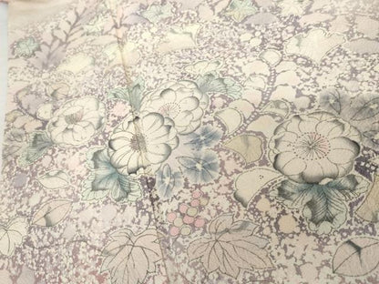 平和屋着物●本草木染作家　瑞鳳　訪問着　辻が花　絞り　暈し染め　正絹　逸品　AABG3617cs