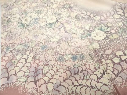 平和屋着物●本草木染作家　瑞鳳　訪問着　辻が花　絞り　暈し染め　正絹　逸品　AABG3617cs
