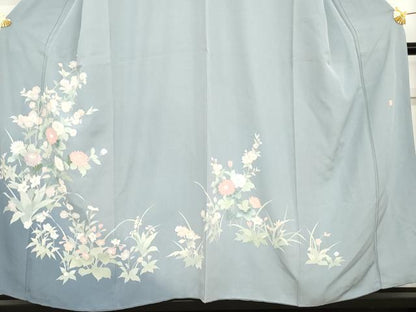 平和屋着物●訪問着　友禅　作家物　枝花文　暈し染め　正絹　逸品　AABG3621cs