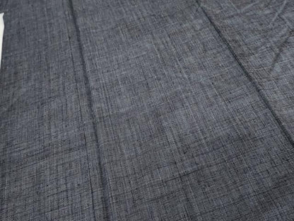 平和屋着物●男性　結城紬　色無地　青藍色　高島屋扱い　正絹　逸品　AABG3624cs