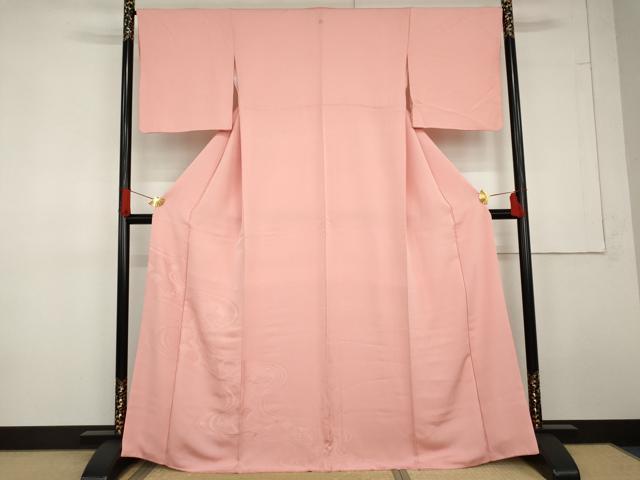 平和屋着物●豪華色留袖　片輪車吉祥地紋　紅梅色地　高島屋扱い　正絹　逸品　AABG3625cs