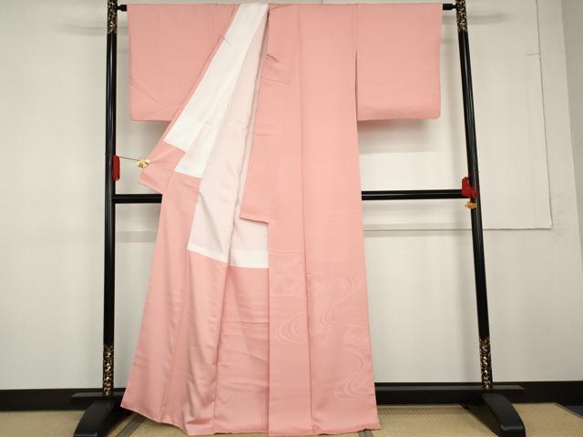 平和屋着物●豪華色留袖　片輪車吉祥地紋　紅梅色地　高島屋扱い　正絹　逸品　AABG3625cs
