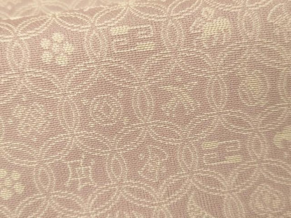 平和屋着物●黄金糸　お召　吉祥花文　正絹　逸品　AABG3629cs